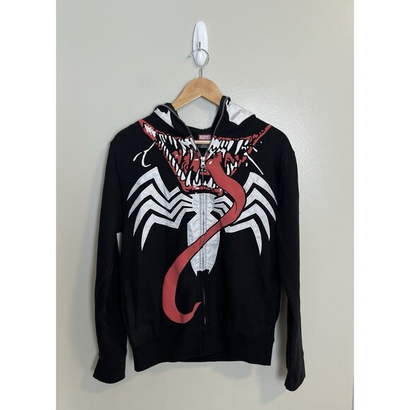 Marvel Venom Graphic Zip Up Over The Face Hoodie Men's S Super‎ Hero Costume - Picture 1 of 14